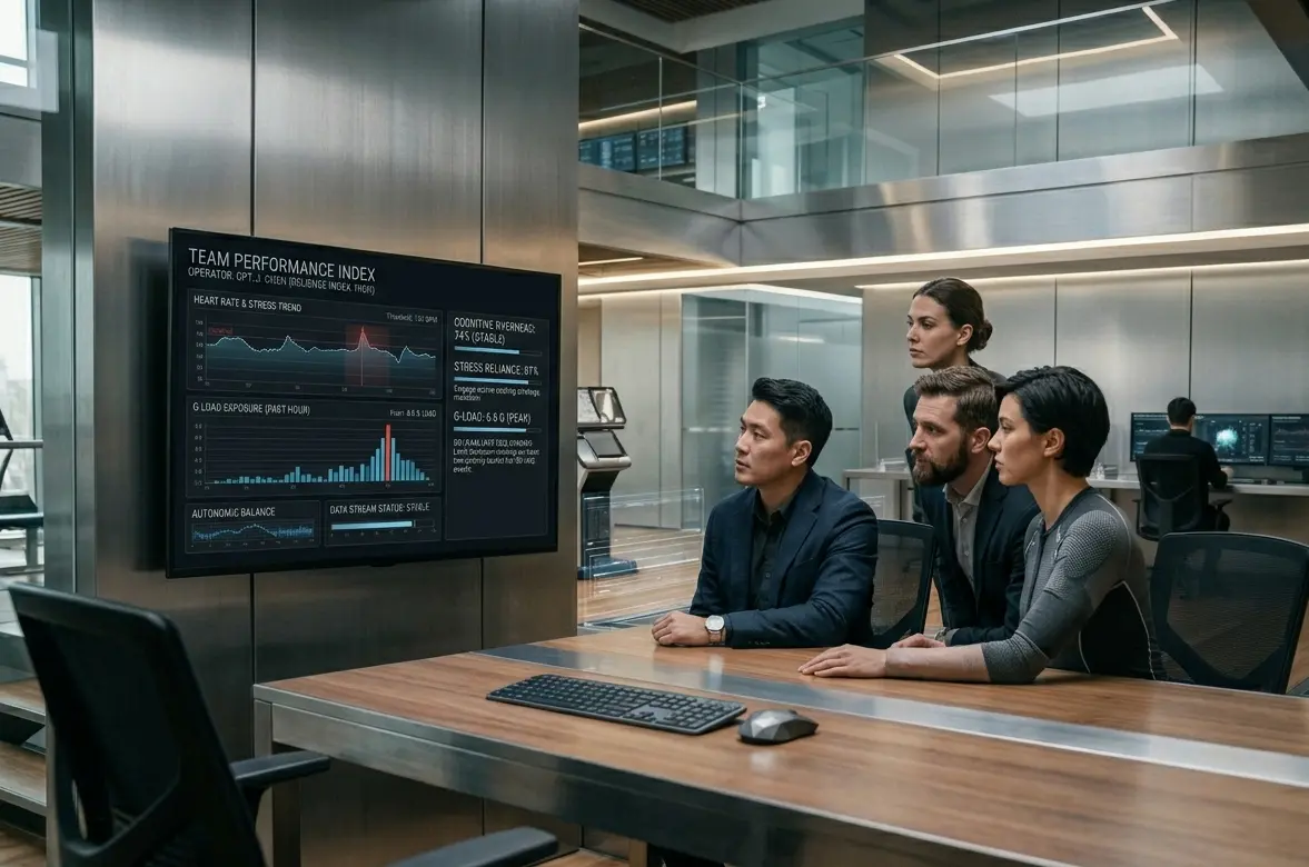 Team of professionals in a modern command center