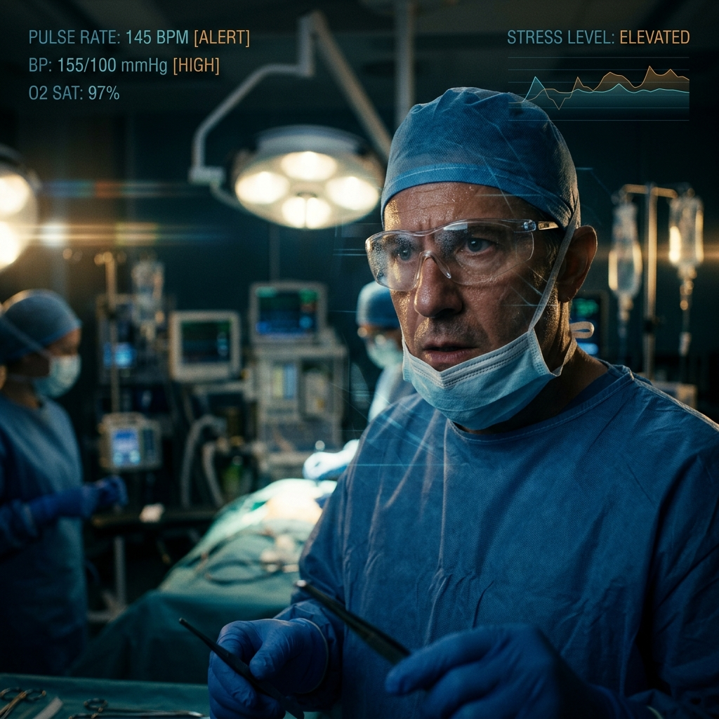 Medical professional in focus